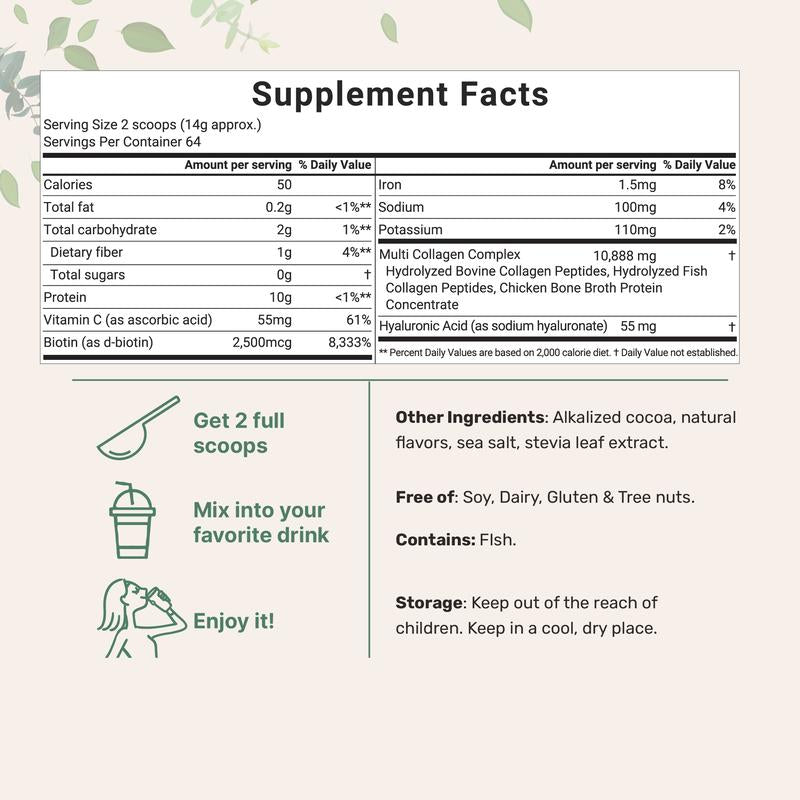 BeBold Wellness | Ultimate 5-in-1 Multi-Collagen Peptides Pure Grass-Fed Power for Hair, Skin, Nails, & Joints